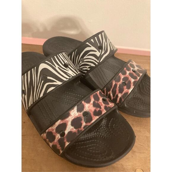 Crocs animal remix womens 12 mens 10 slip on sandals slides - Picture 2 of 6